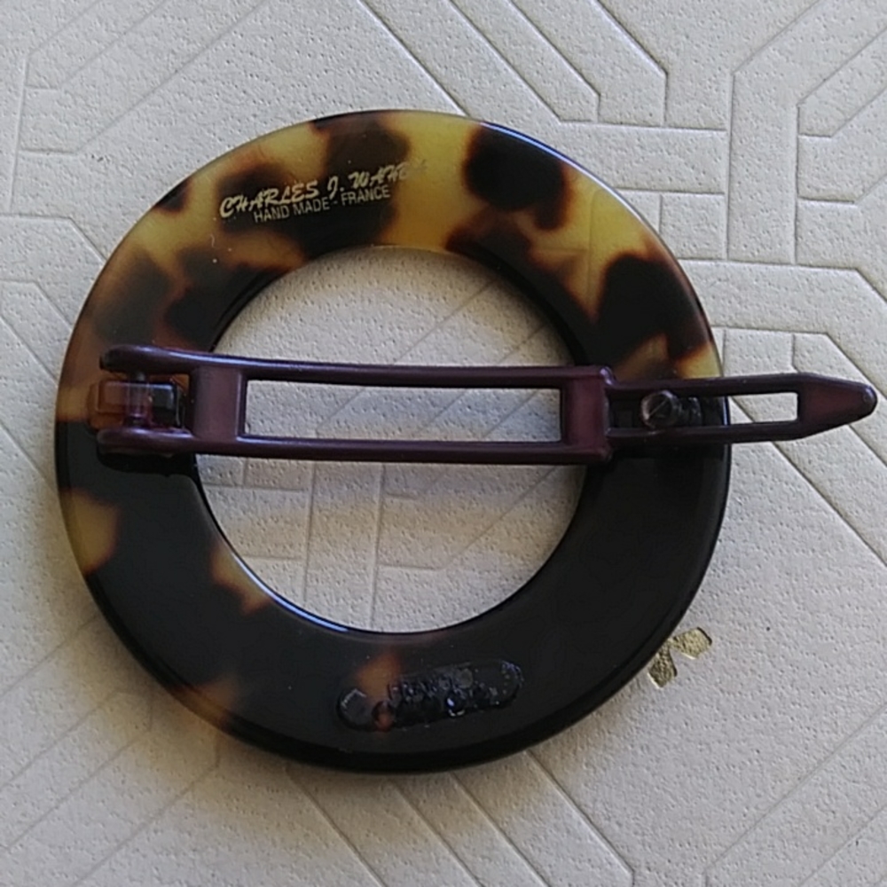 French tortoise handmade boho barrette made in France - Picture 2 of 2